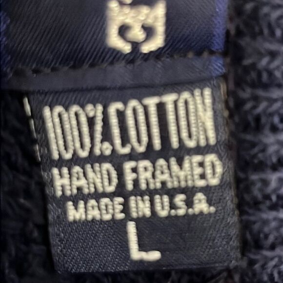 Scottish Isle Men’s Navy Embroidered Golf Crewneck Sweater by Bernette-Lg - Picture 16 of 16